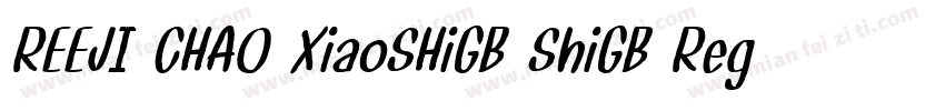 REEJI CHAO XiaoSHiGB ShiGB Regular字体转换